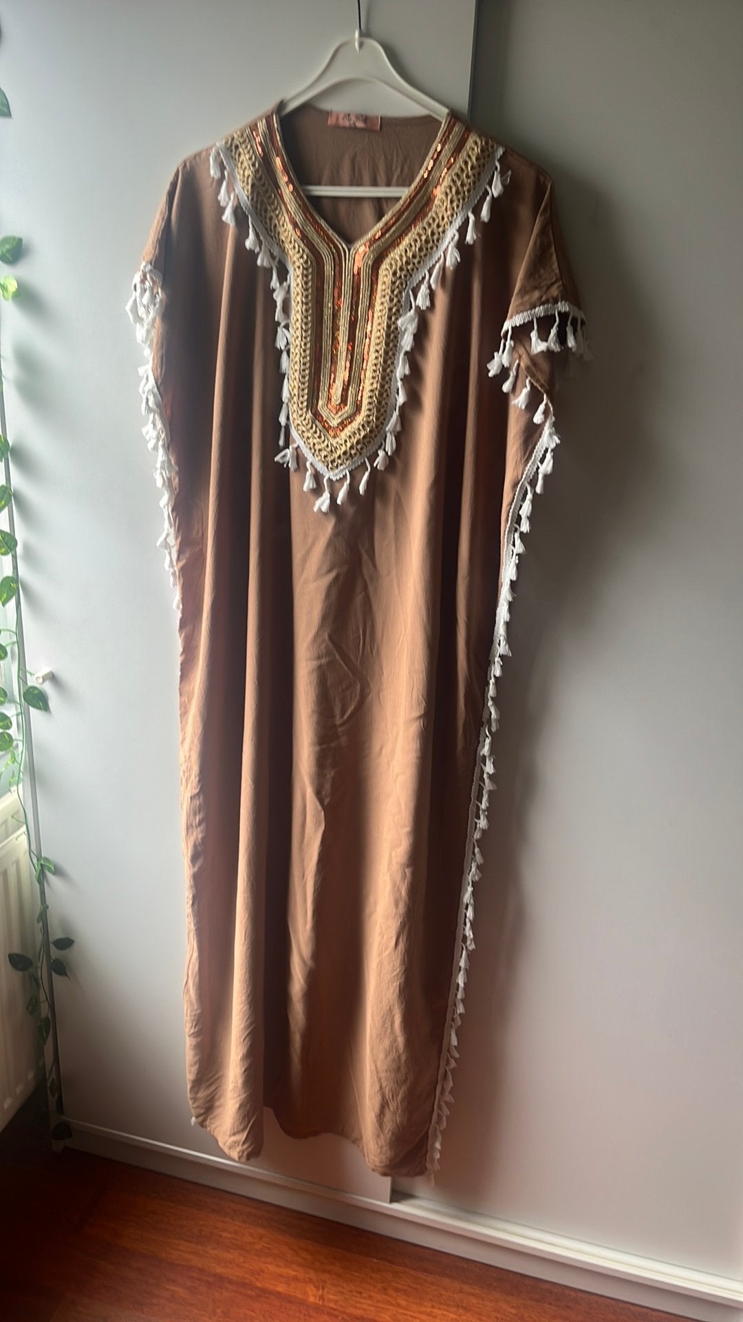 Thuisjurk maat xxl, Ophalen, Zo goed als nieuw, Maat 46/48 (XL) of groter, Onder de knie