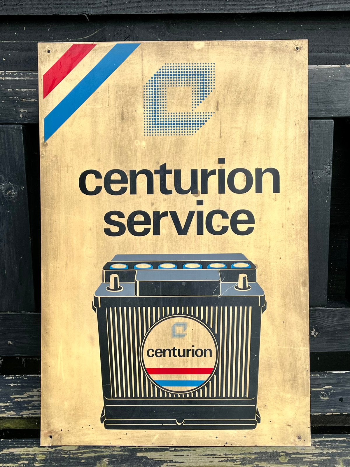 Vintage reclamebord geen emaille, Ophalen, Gebruikt, Reclamebord