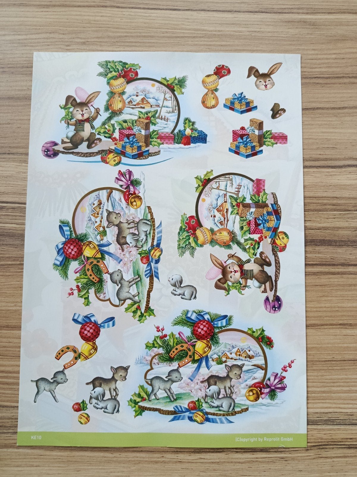 Schapen en konijn kerst Knipvel,, Ophalen of Verzenden, Nieuw, Kerst, Knipvel