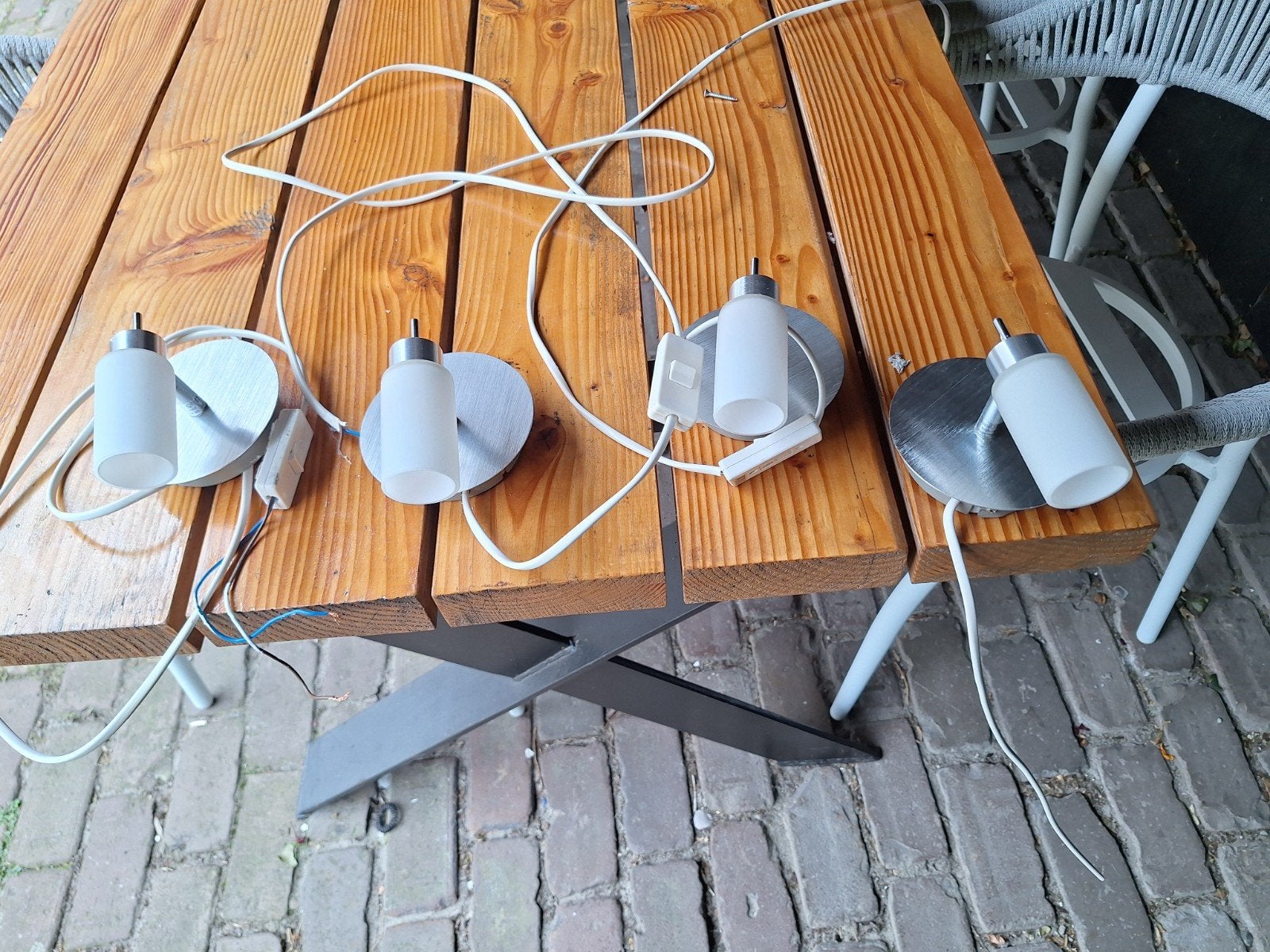 4 Bedlampjes, Ophalen, Gebruikt, Metaal, Zilver
