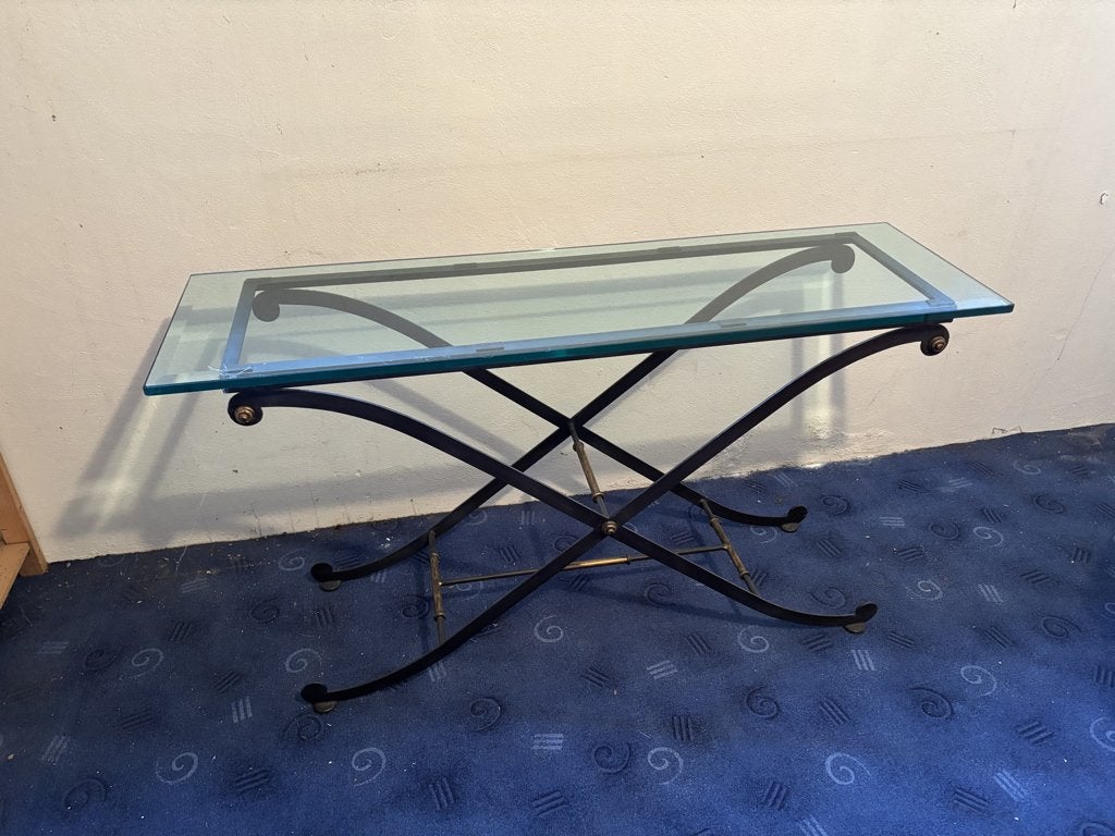 side table, Ophalen, 100 tot 150 cm, Zo goed als nieuw, Glas