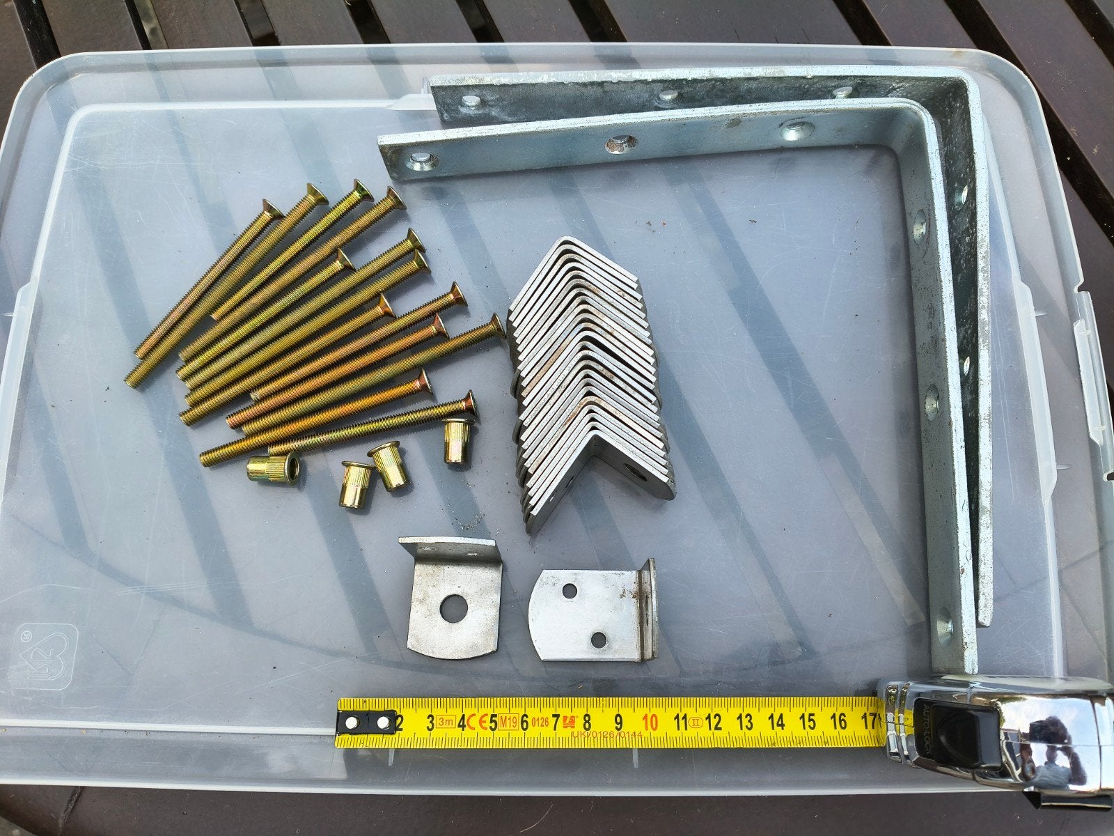 L-Beslag RVS fencefix 24 stuks + 2 x dorpelhoek, Ophalen of Verzenden