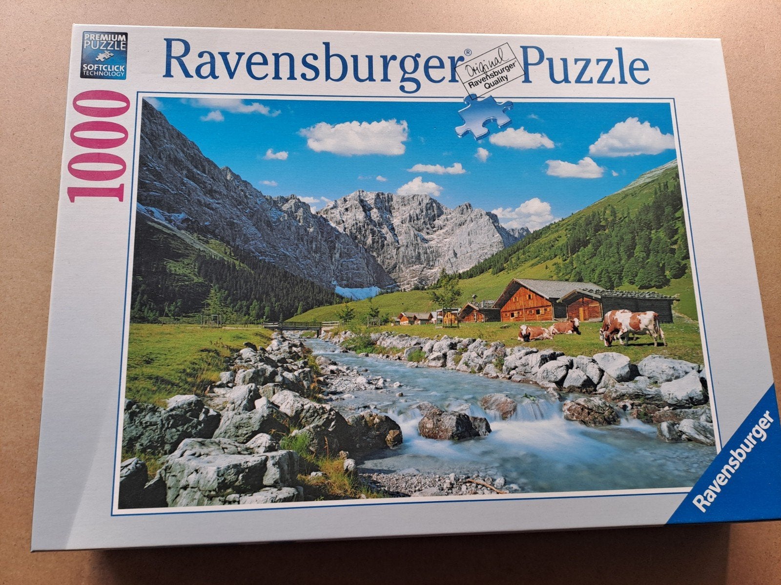 Ravensburger Legpuzzel 1000 stukjes - Alpenlandschap, Ophalen, 500 t/m 1500 stukjes, Zo goed als nieuw, Legpuzzel