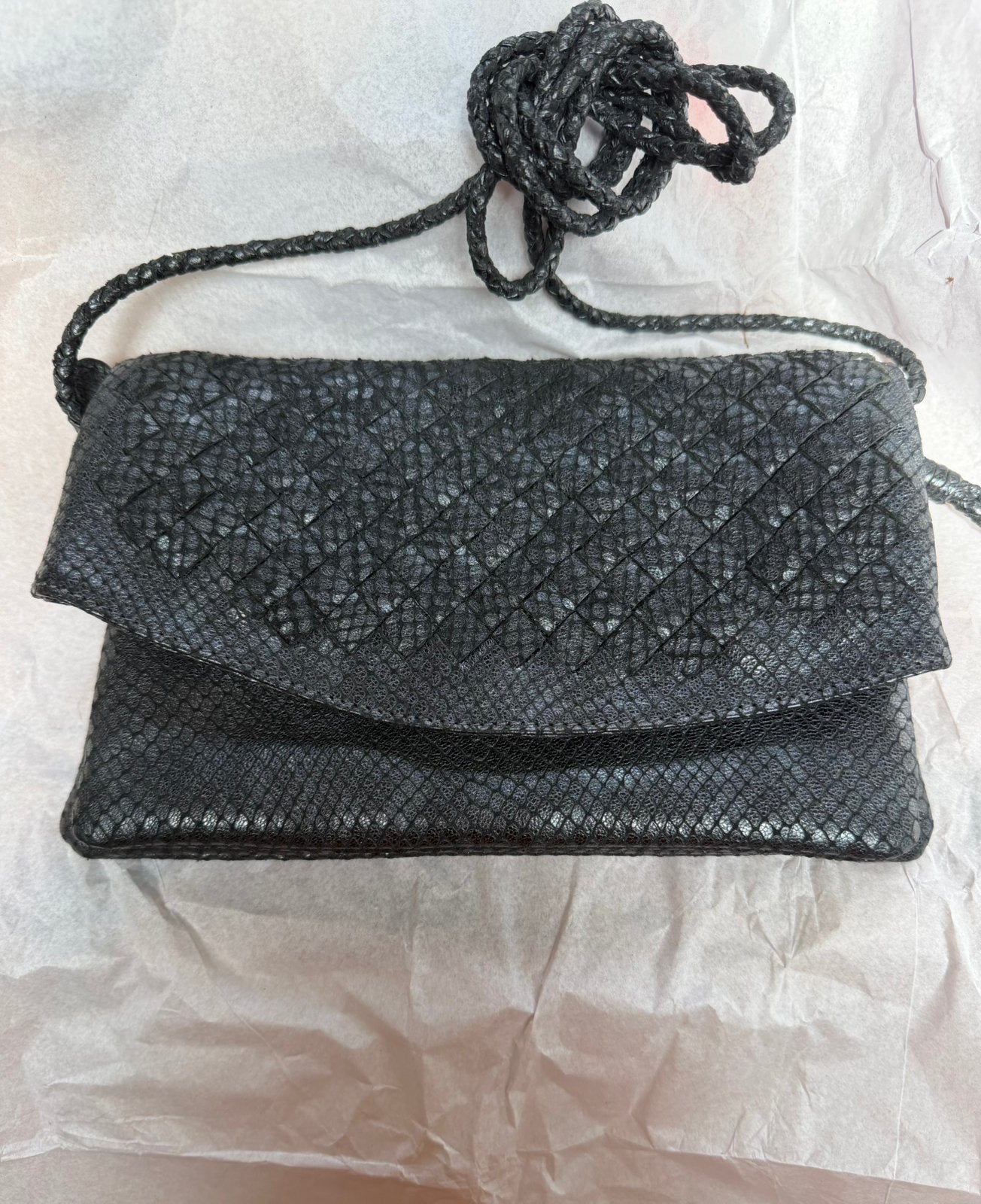 Allan K clutch handtas, Ophalen of Verzenden, Zo goed als nieuw, Blauw, Handtas