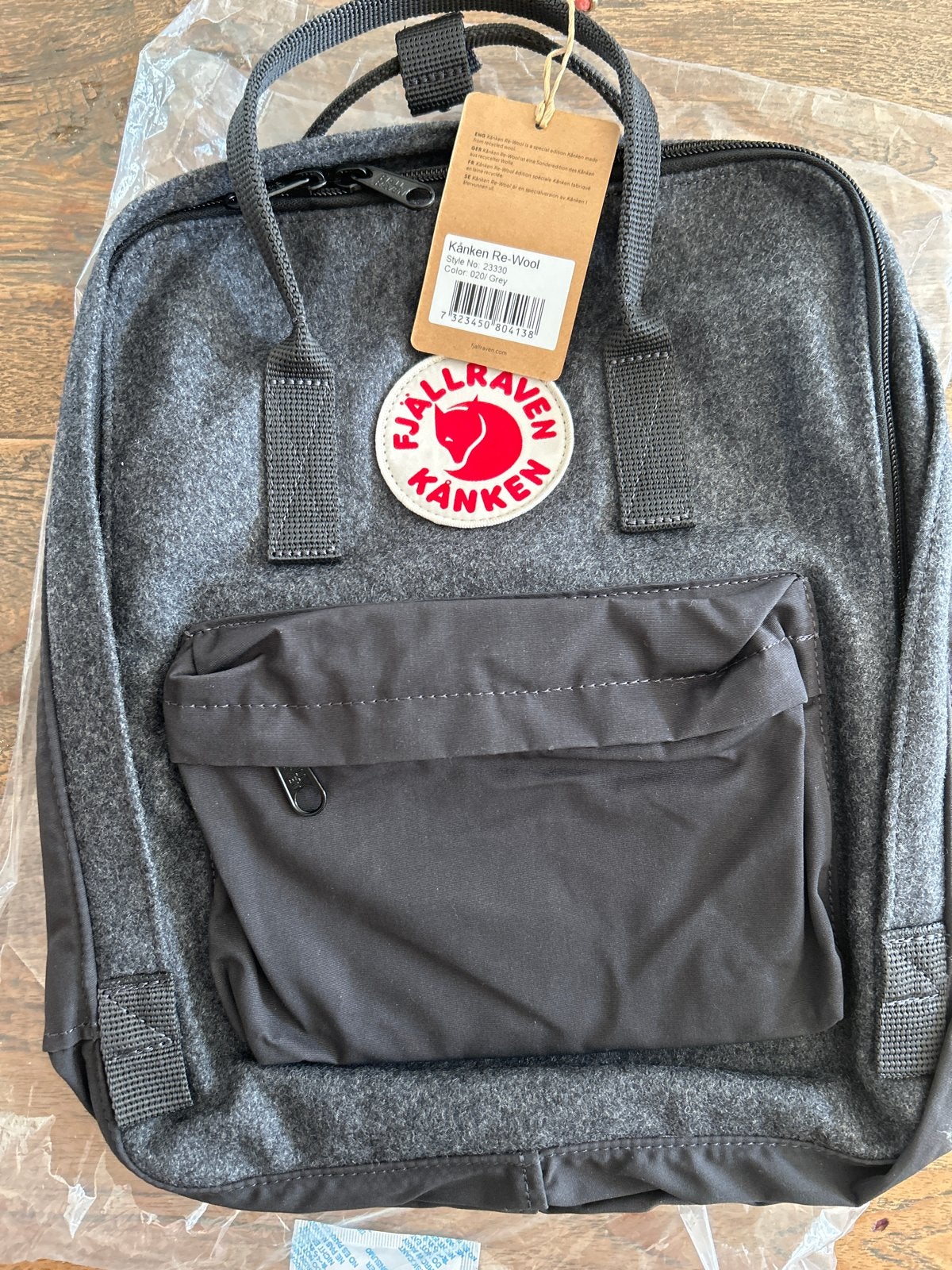 Fjällräven Kånken Re-Wool Rugzak - Grijs (Nieuw), Overige merken, 25 tot 40 cm, Nieuw, Ophalen of Verzenden