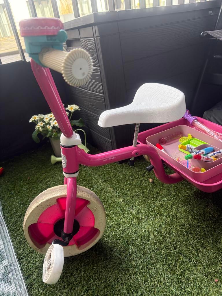 Winther driewieler met bak - Roze twv 109€, Ophalen, Gebruikt, Overige typen