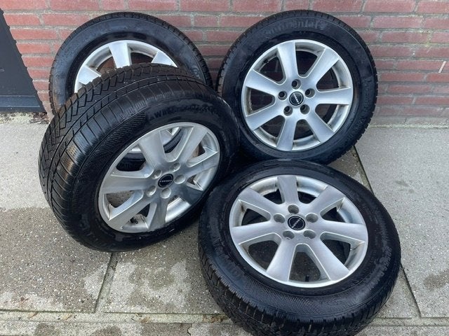 Set velgen met winterband 225/55 R16H, Ophalen, Gebruikt, 16 inch, Banden en Velgen