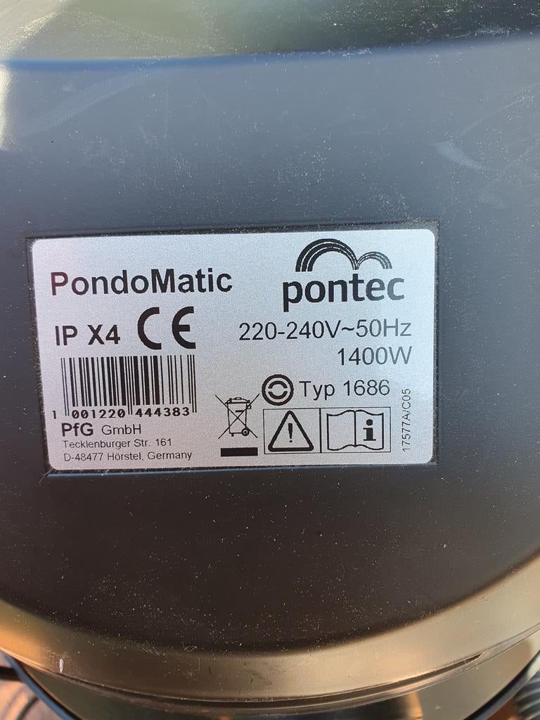 Pontec Pondomatic Vijverstofzuiger 1400W, Ophalen of Verzenden, Zo goed als nieuw, Vijverstofzuiger