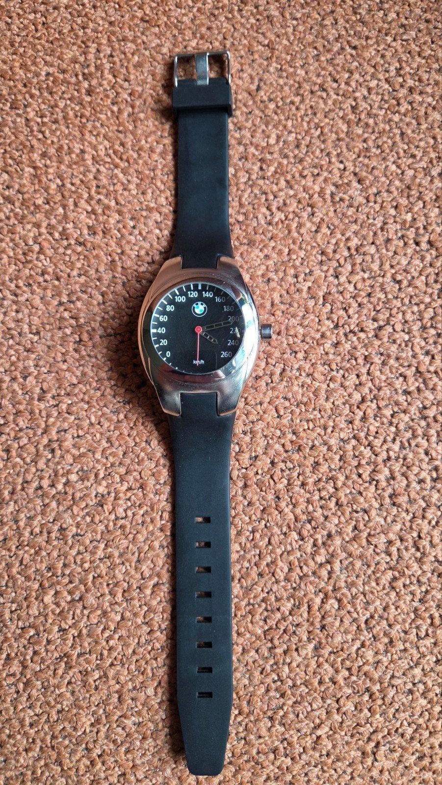 BMW Horloge - Uniek Design met Snelheidsmeter Wijzerplaat, Overige merken, Staal, Polshorloge, Overige materialen