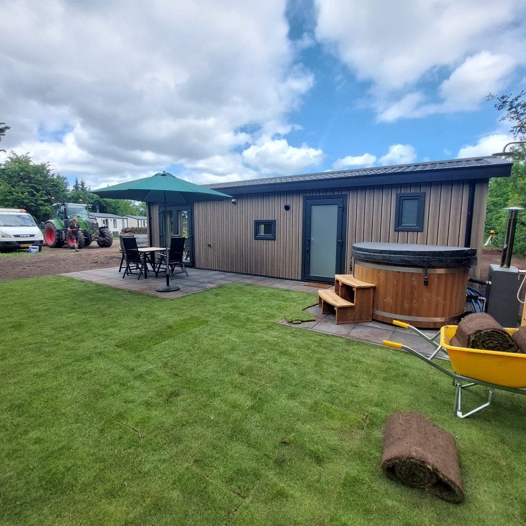 Compleet ingericht chalet te koop op Camping Zomersbuiten, 2 slaapkamers, Chalet, Bungalow of Caravan, Internet, Landelijk