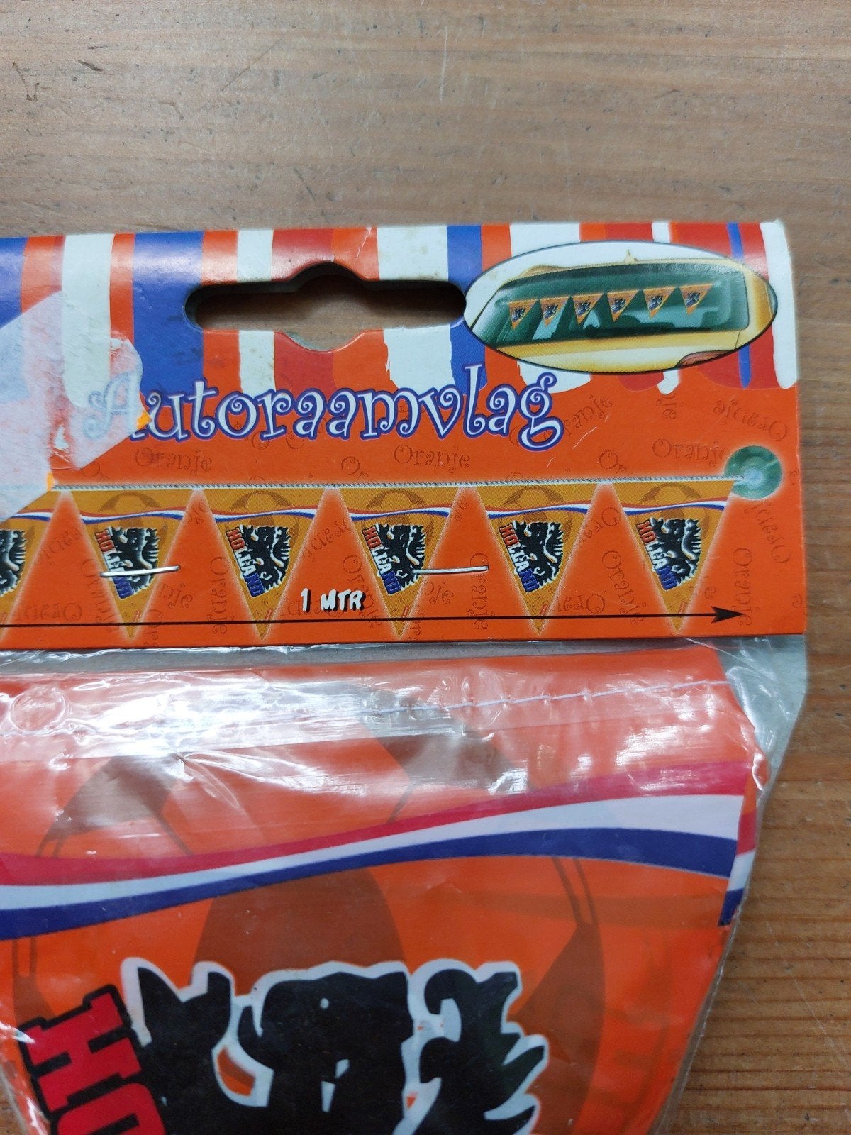 Autoraamvlag auto vlaggetje voetbal WK holland, Ophalen of Verzenden