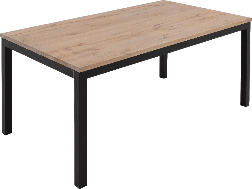 Eettafel Max – Eiken Grijs – 200 x 100 cm – Nieuw in doos, Ophalen, Eikenhout, 50 tot 100 cm, Vijf personen of meer