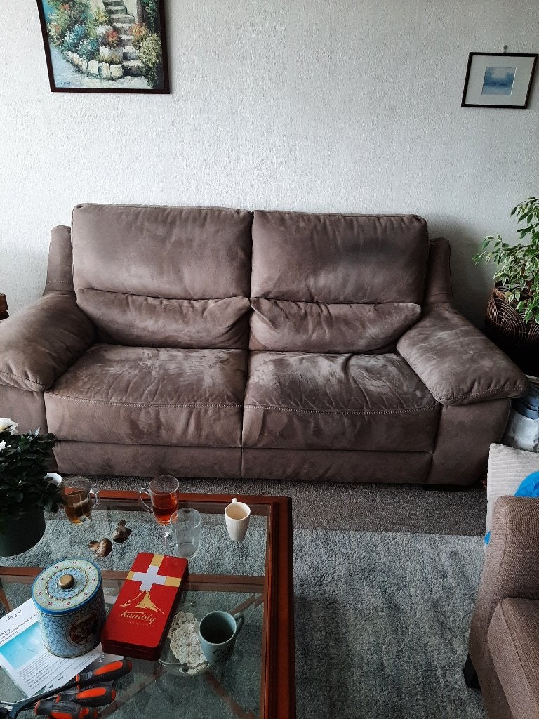 Bankstel ruime 2 zit, Ophalen, Kunststof, Gebruikt, Tweepersoons
