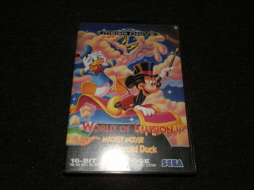 Mega drive sega spel world of illusion mickey en donald, Spelcomputers en Games, Games | Sega, Avontuur en Actie, Gebruikt, 1 speler