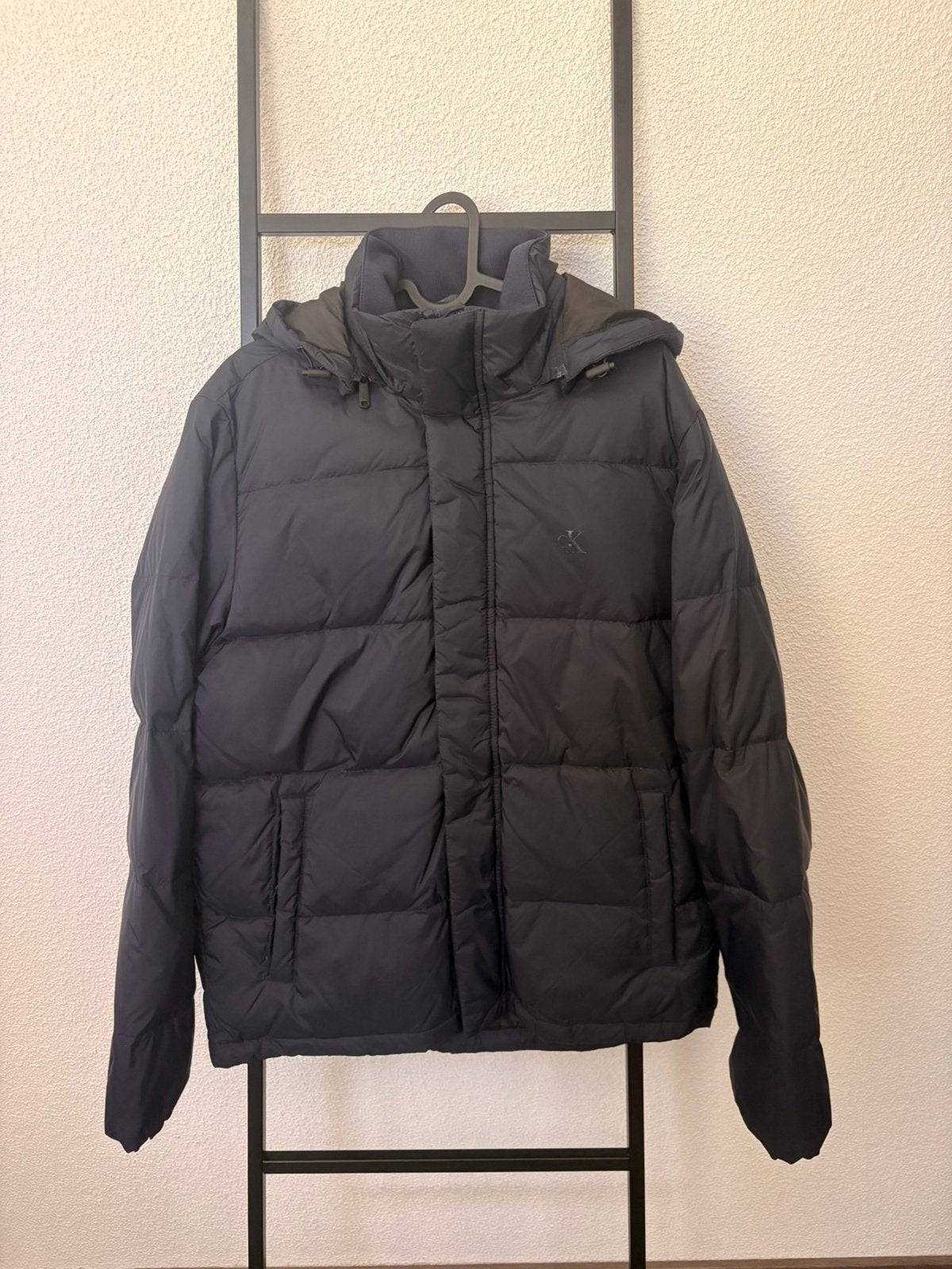 Calvin klein winterjas heren Maat M donkerblauw, Ophalen of Verzenden, Zo goed als nieuw, Blauw