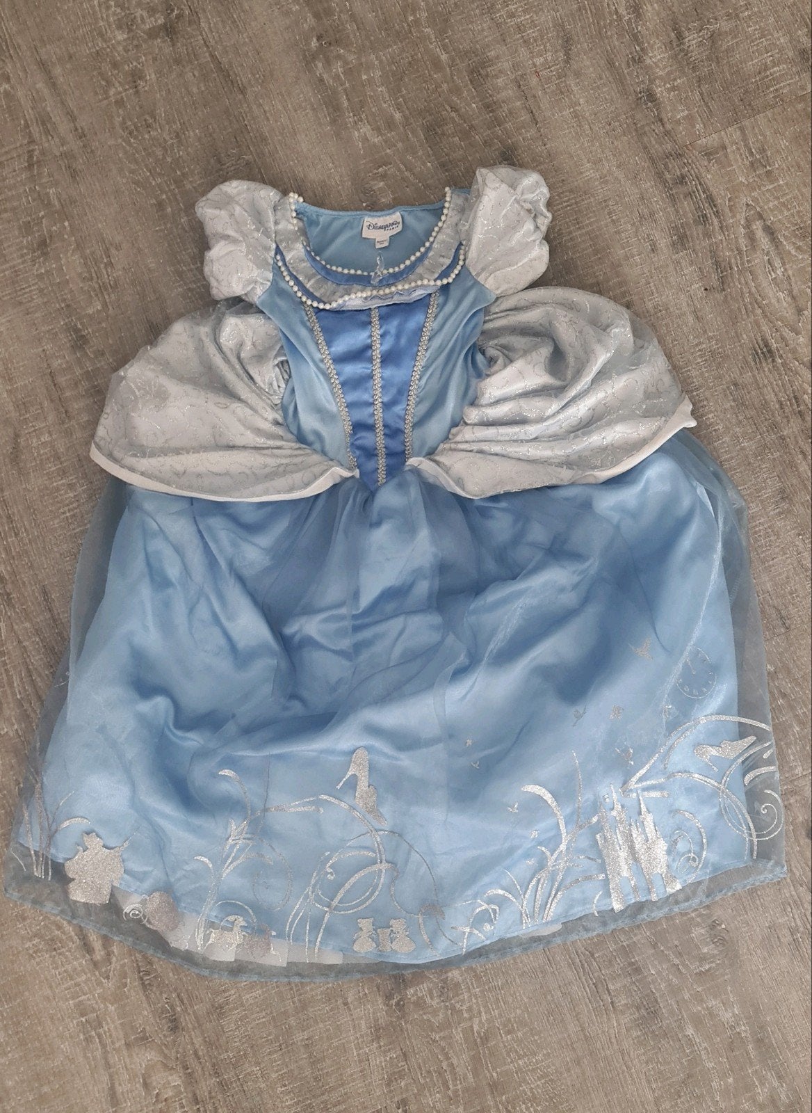 Assepoester Cinderella jurk Disneyland Paris maat 128, Ophalen of Verzenden, Meisje, Jurkje of Rokje