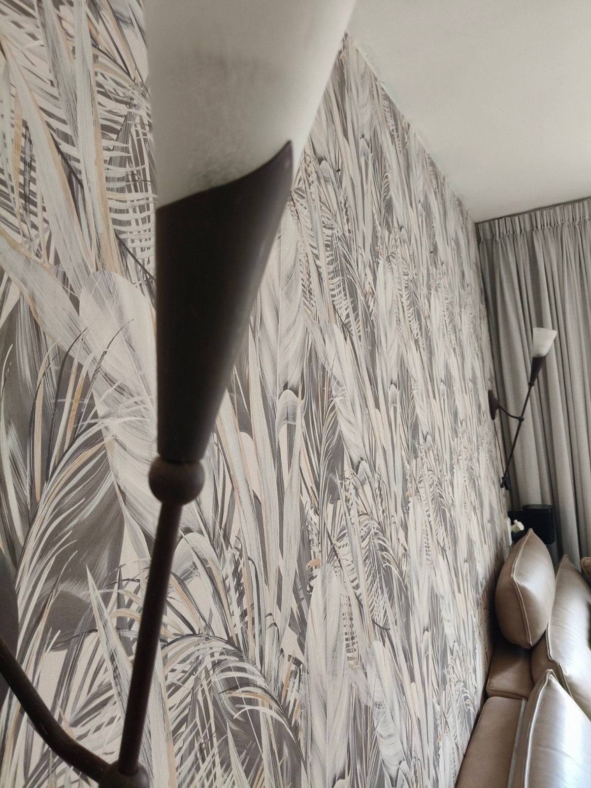 Wandlampjes met glazen kap, Huis en Inrichting, Metaal, Vintage, Decoratieobject, Ophalen of Verzenden