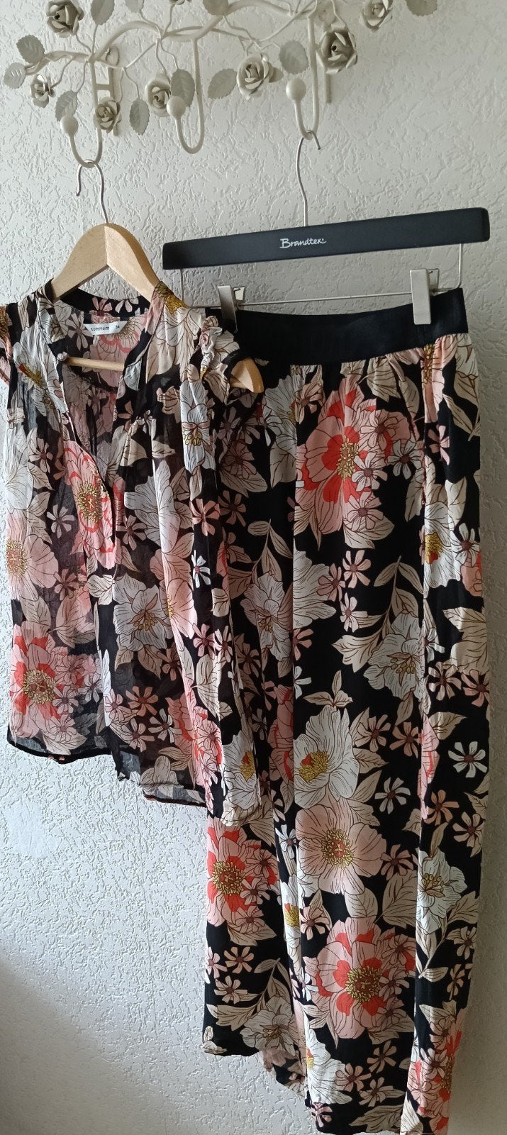 Summum Floral Top en Broek Set - Maat XS, Summum, Meerkleurig, Ophalen of Verzenden, Zo goed als nieuw