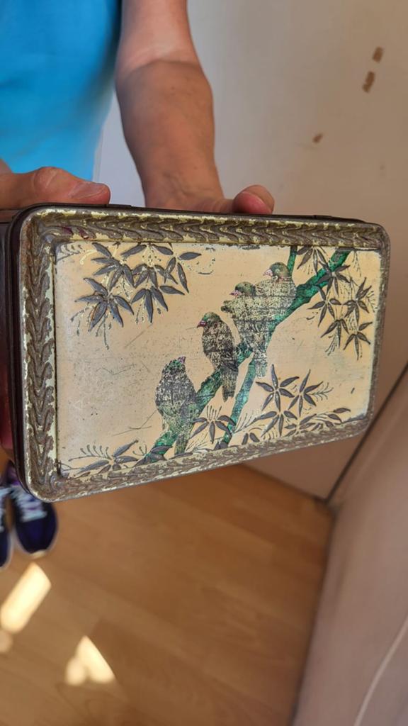 Vintage Chinoiserie blik, Verzamelen, Blikken, Ophalen of Verzenden, Gebruikt, Overige