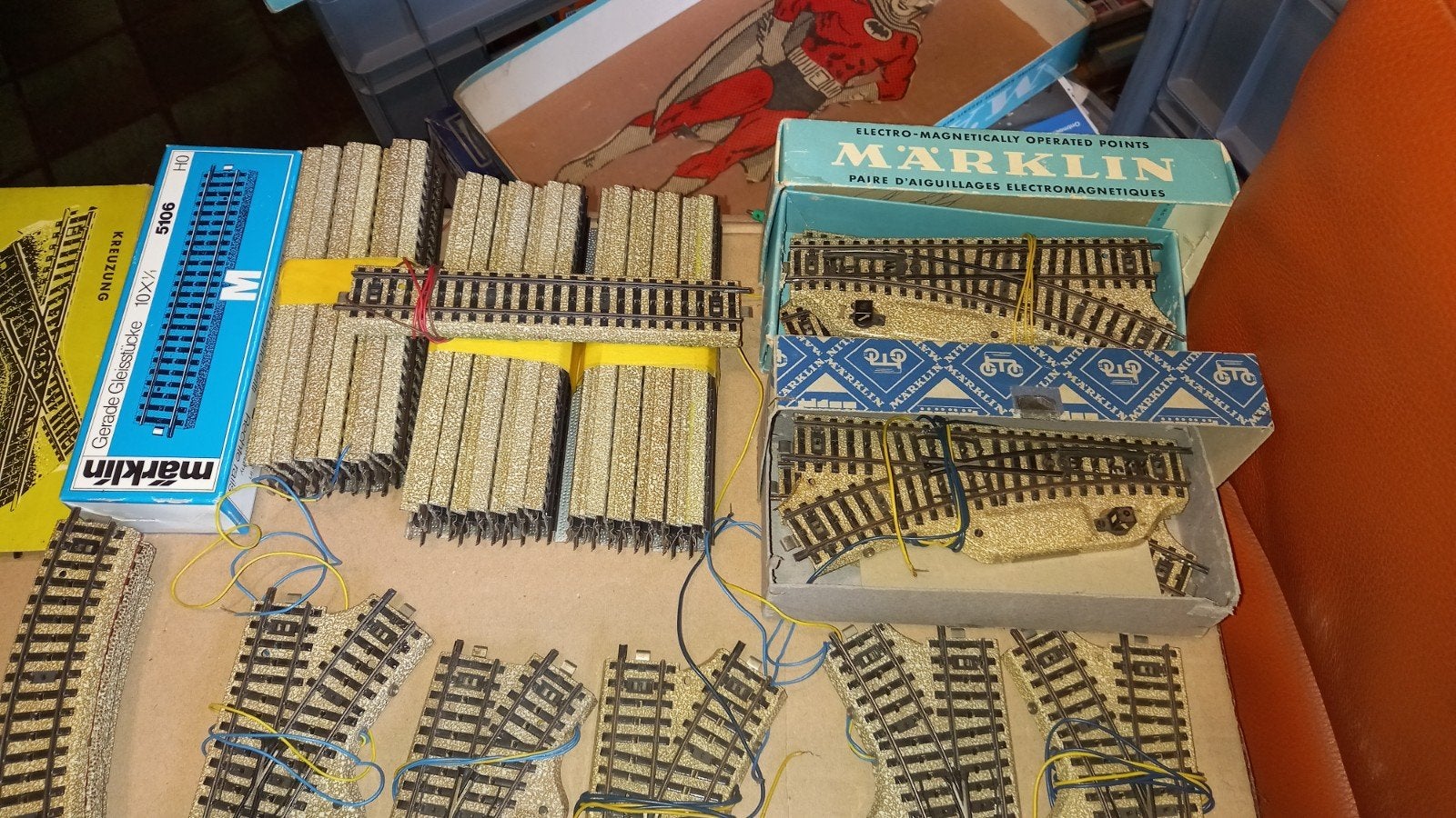 marklin m rails en 9 elektrische wissels  en kruisingen, Ophalen of Verzenden, Wisselstroom, Treinset, Märklin