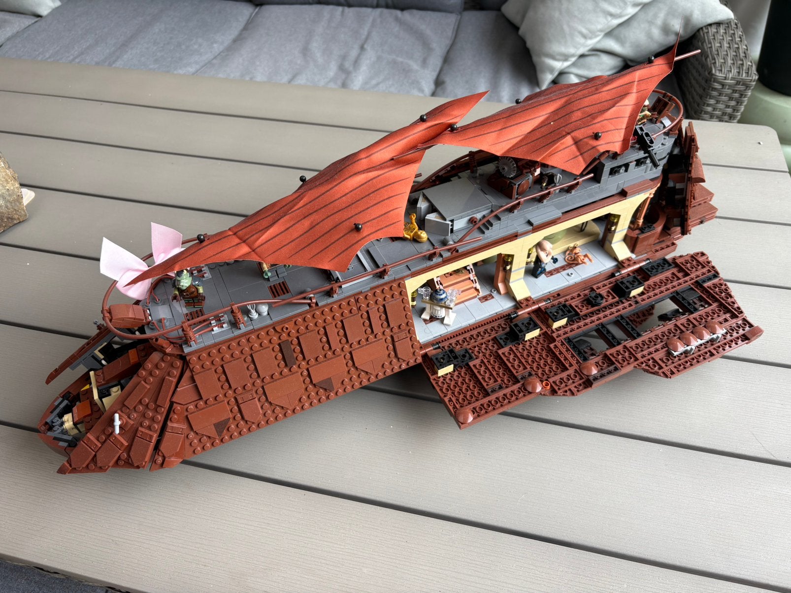 Star wars jabba sail (moc) super aanbod, Ophalen of Verzenden, Zo goed als nieuw, Actiefiguurtje