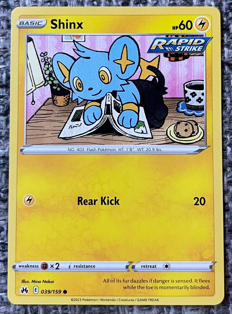 Pokémonkaart van Shinx (403) • Crown Zenith (039/159), Ophalen of Verzenden, Nieuw, Losse kaart