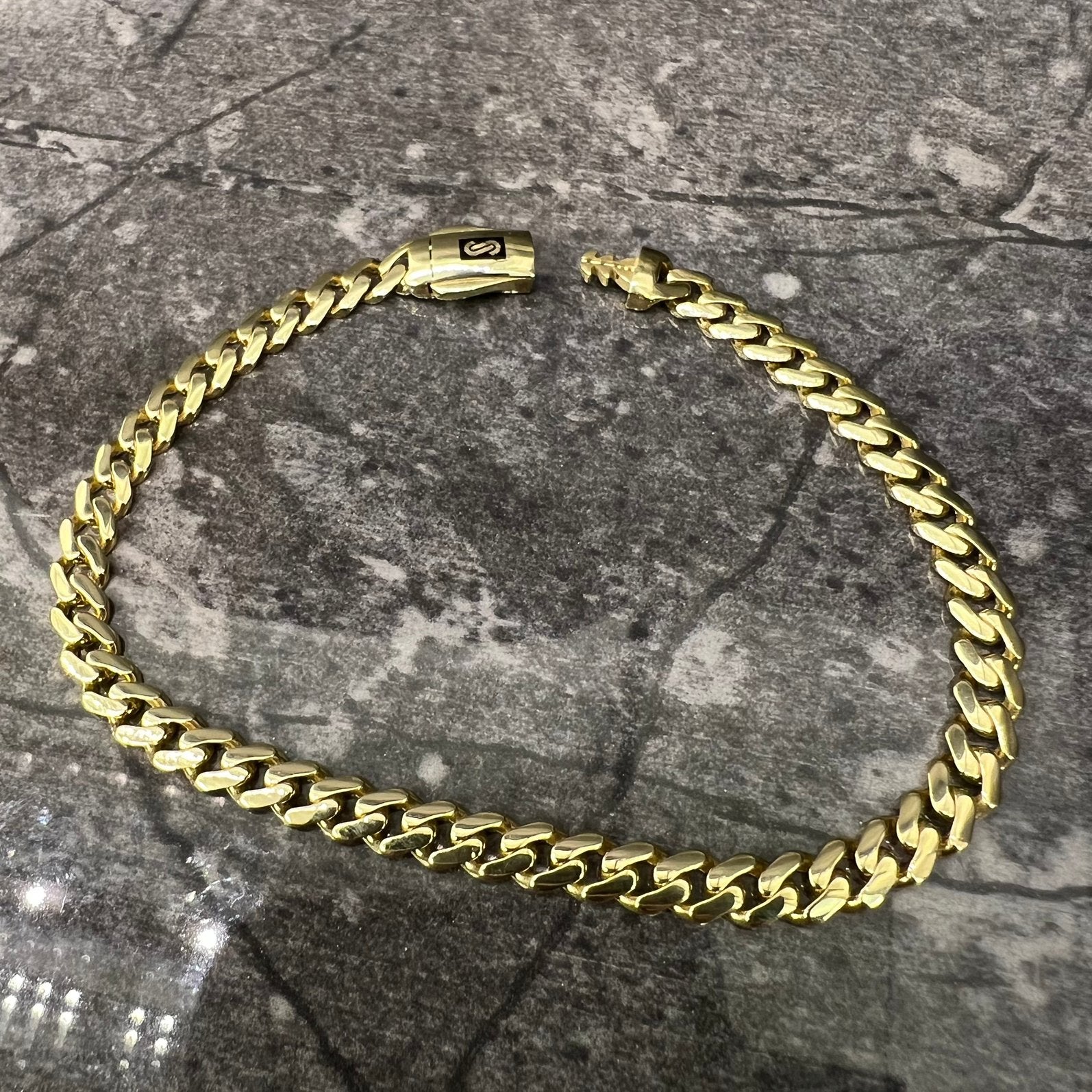 18k gouden armband cuban schakel nieuw monaco, Ophalen of Verzenden, Nieuw, Goud