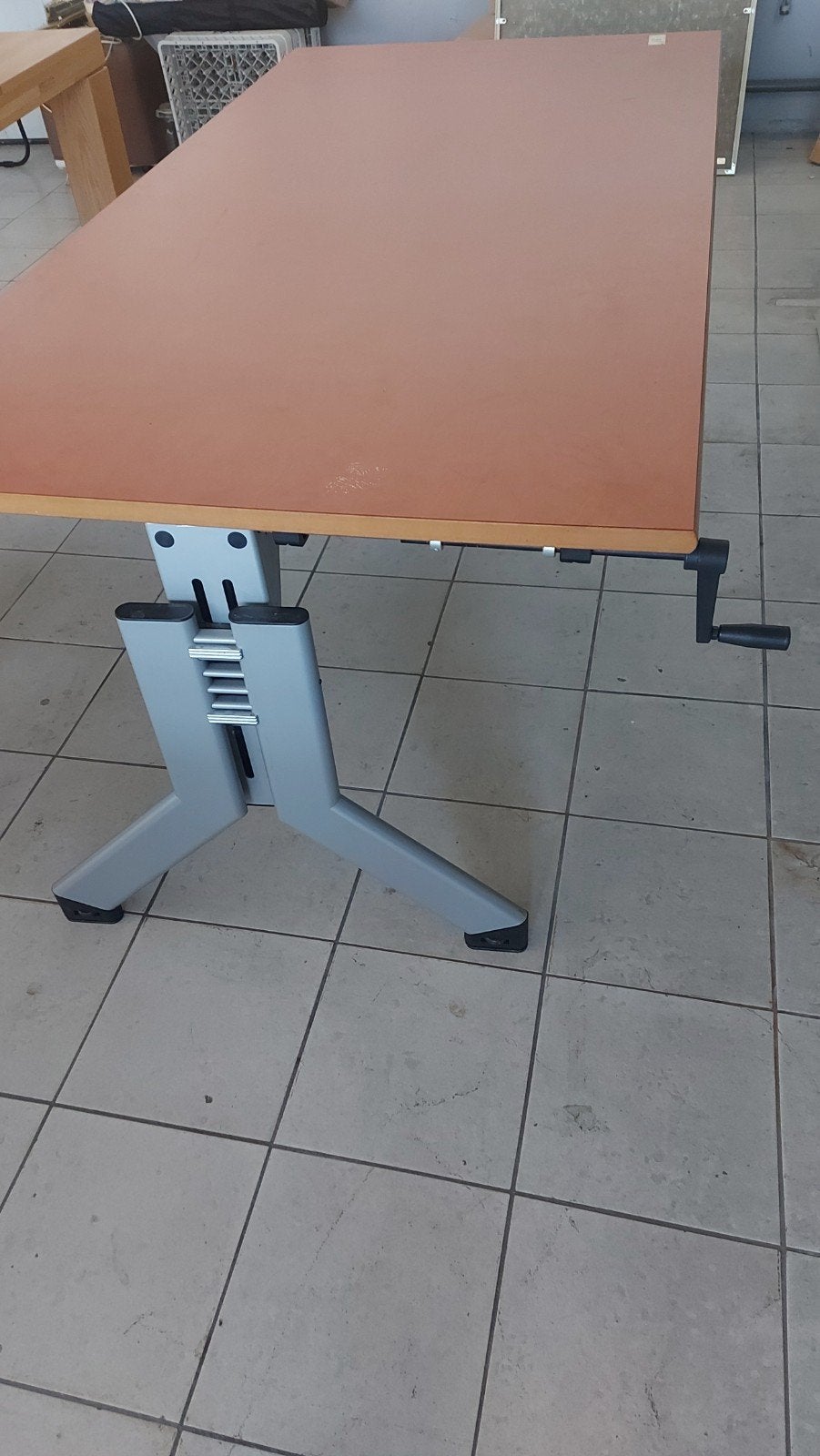 In hoogte verstelbaar bureau, 100x200 cm, 60-90 cm, Ophalen