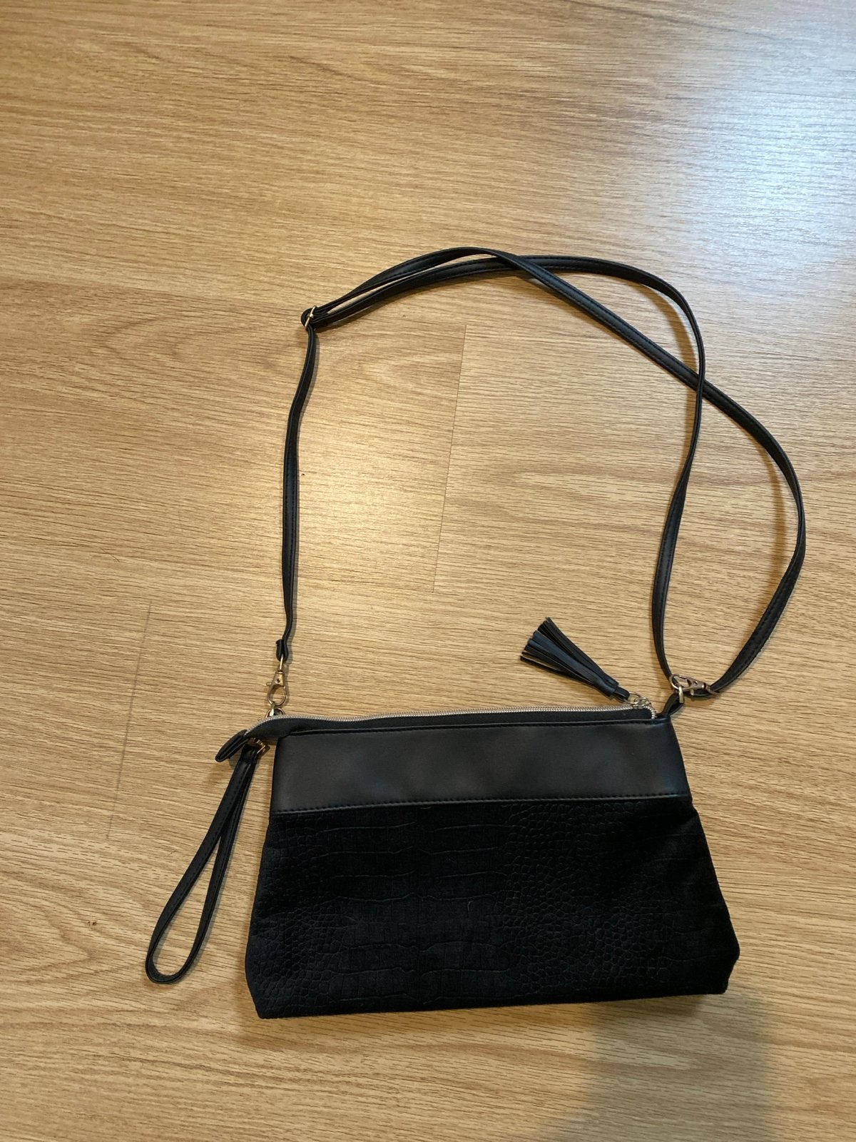 Stijlvol zwart avondtasje / clutch nieuw, Ophalen of Verzenden, Nieuw, Zwart, Avondtasje