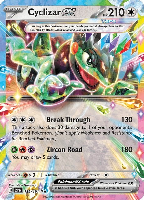 Cyclizar EX 159 - Surging Sparks, Ophalen of Verzenden, Nieuw, Losse kaart, Foil