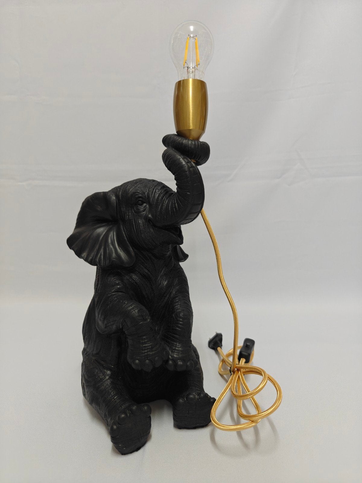 Olifant zwart met lampen houder. Nachtlampje., Ophalen of Verzenden, Nieuw, Dier