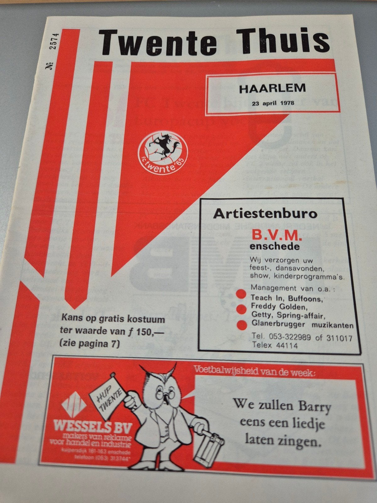 FC TWENTE  - HAARLEM, Ophalen of Verzenden, F.C. Twente