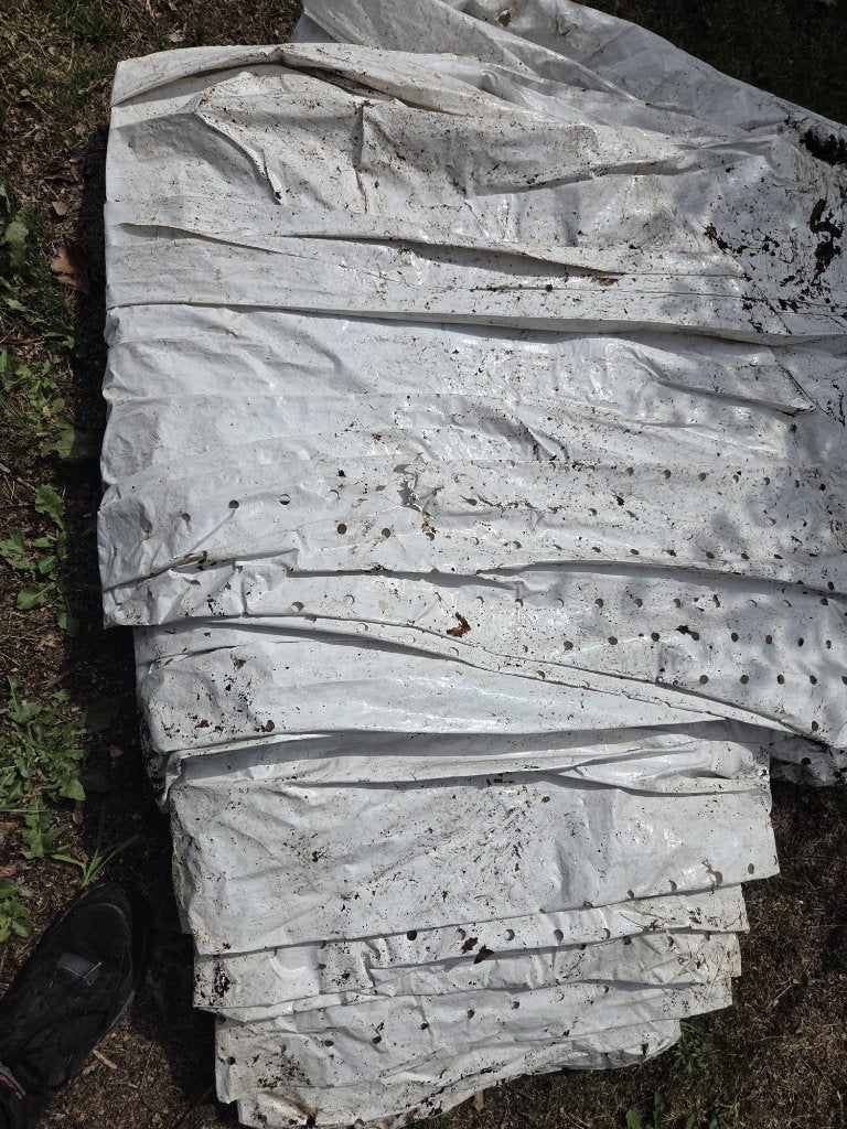 Geperforeerde afdekfolie voor Moestuin en Gewasbescherming, Doe-het-zelf en Verbouw, Platen en Panelen, Ophalen, Gebruikt, Overige materialen