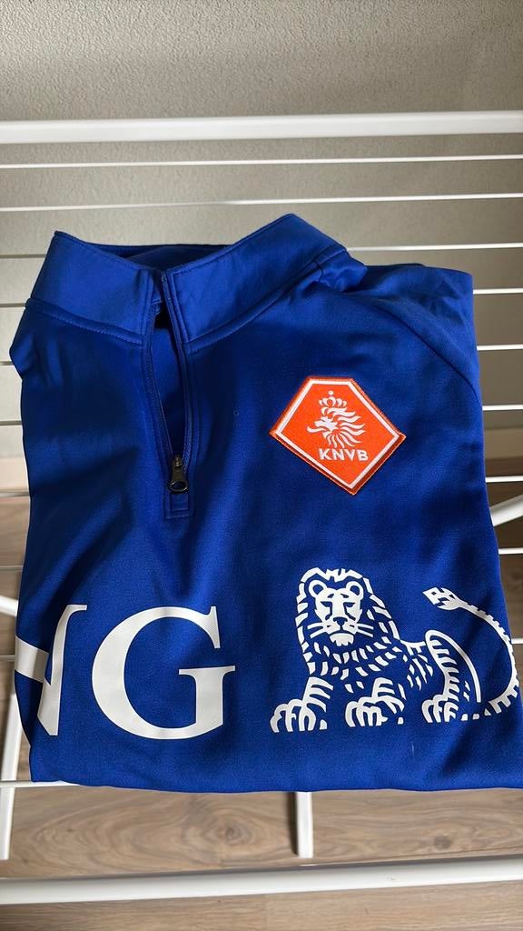 Officiële KNVB Trainingstrui, Kleding | Heren, Sportkleding, Maat 52/54 (L), Blauw, Ophalen of Verzenden, Voetbal