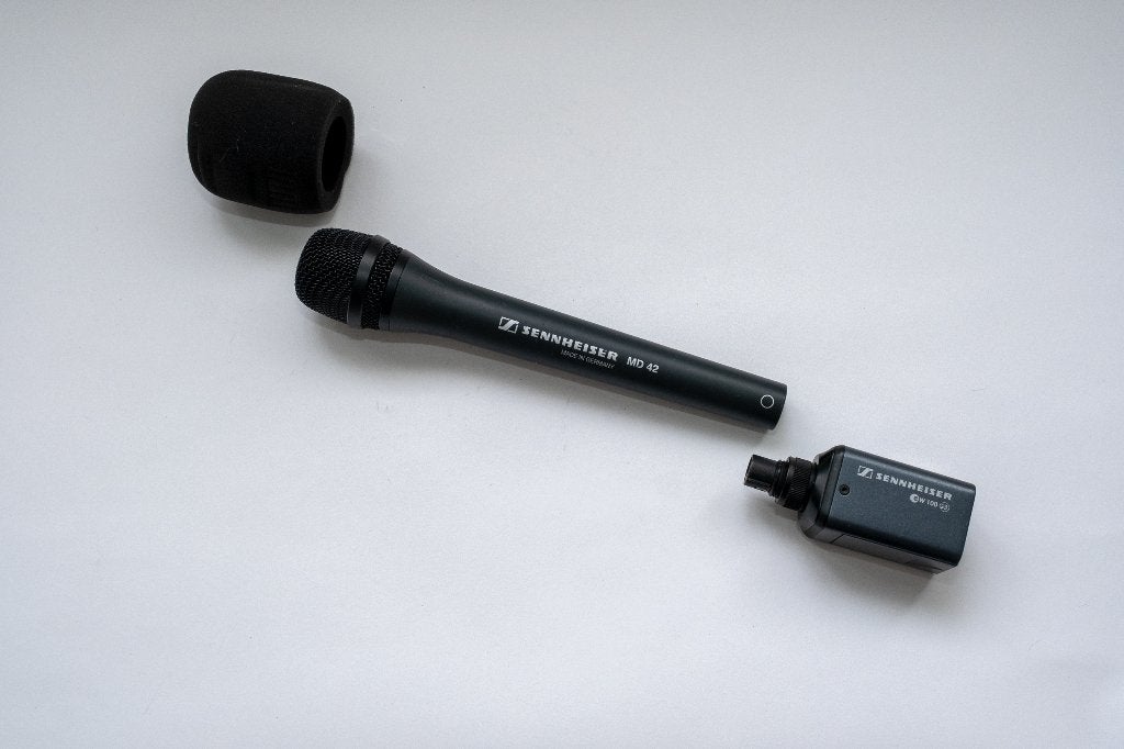 Sennheiser MD 42 interviewmicrofoon met SK 100 G3 zender, Muziek en Instrumenten, Ophalen of Verzenden, Zo goed als nieuw, Overige typen