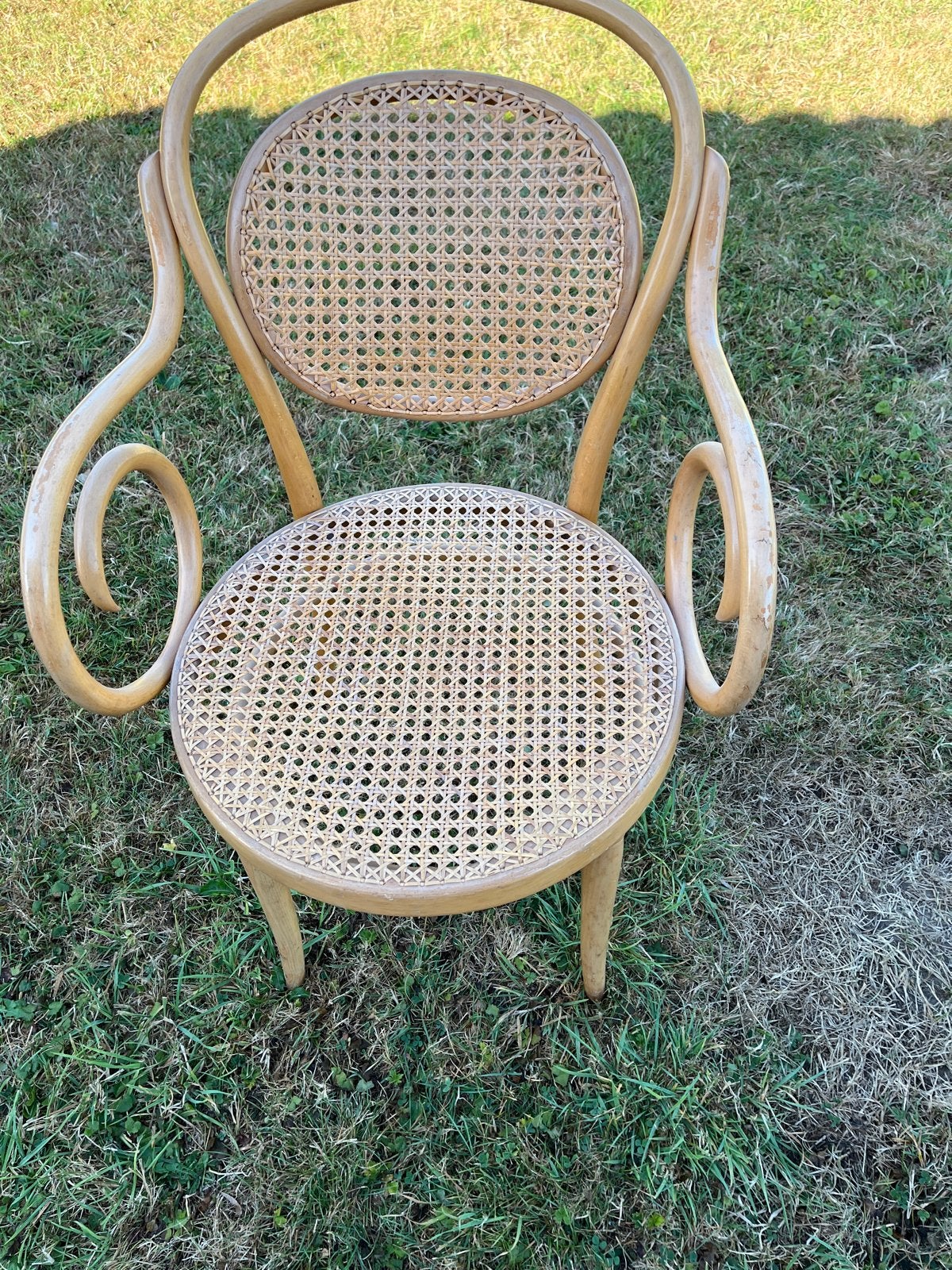 Antieke Thonet stoel met rotan zitting, Antiek en Kunst, Antiek | Meubels | Stoelen en Banken, Ophalen
