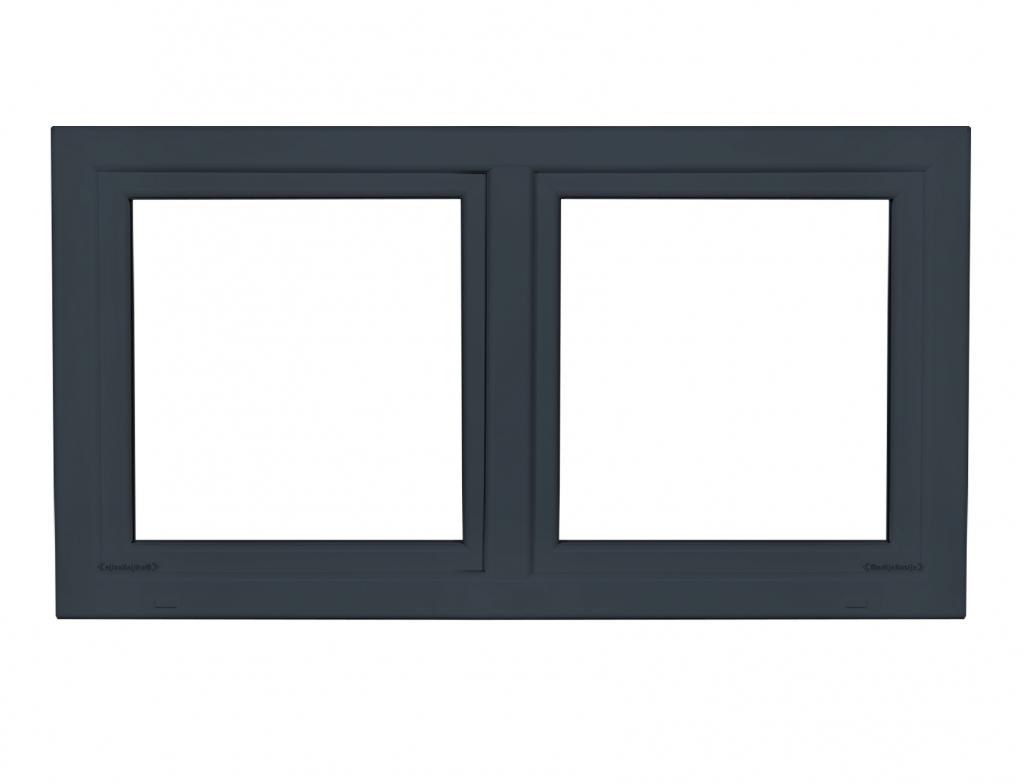 Kunststof draaikiep draaikiep kozijn b150 x h110 RAL 7016, Kunststof, Raamkozijn, Niet ingevuld, Nieuw