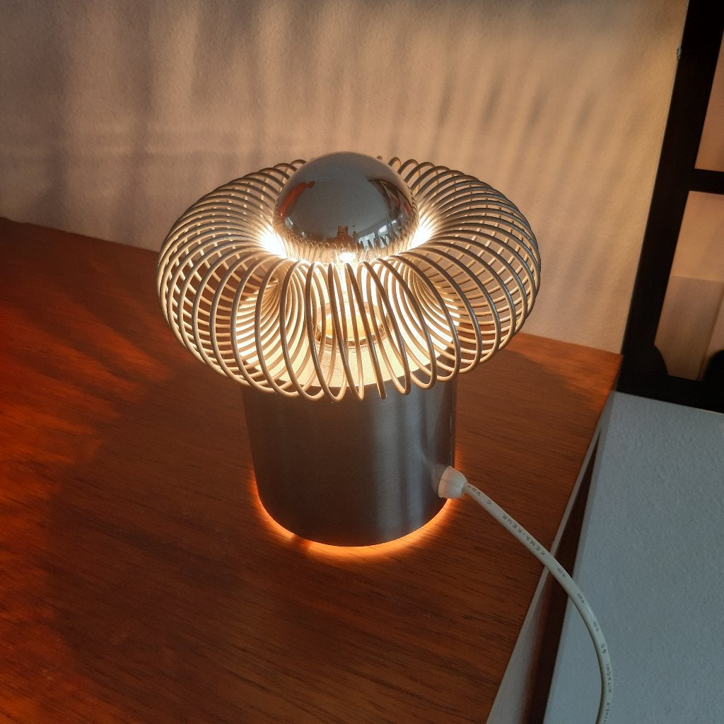 Vintage design tafellamp, Philippe Rogier, Oxar Frankrijk, Gebruikt, Overige merken, Sfeerlamp, Metaal