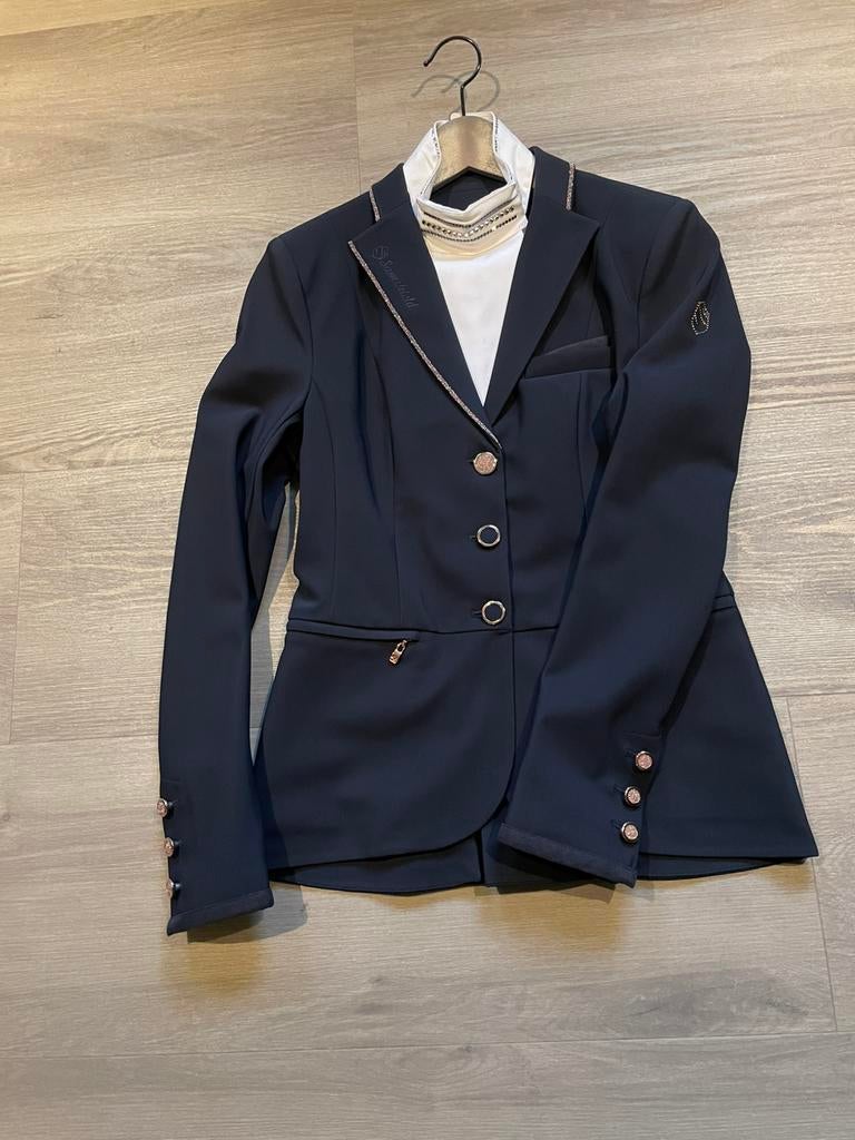 Samshield premium line wedstrijdjasje blauw/rose, Dieren en Toebehoren, Verzenden, Zo goed als nieuw, Dressuur, Bovenkleding