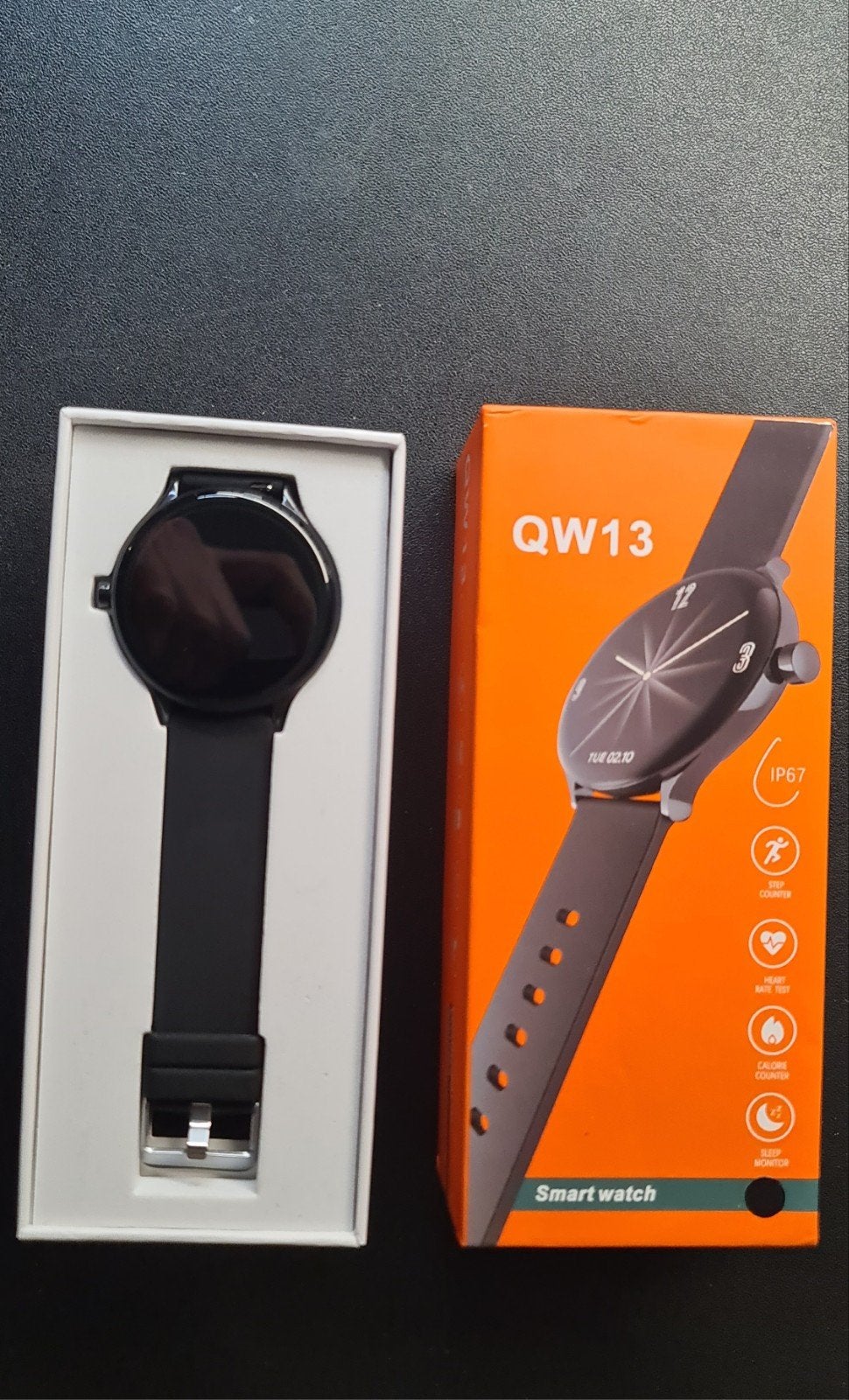 QW13 Smartwatch - Nieuw in doos, Zwart, Nieuw, Youth Health, Ophalen of Verzenden