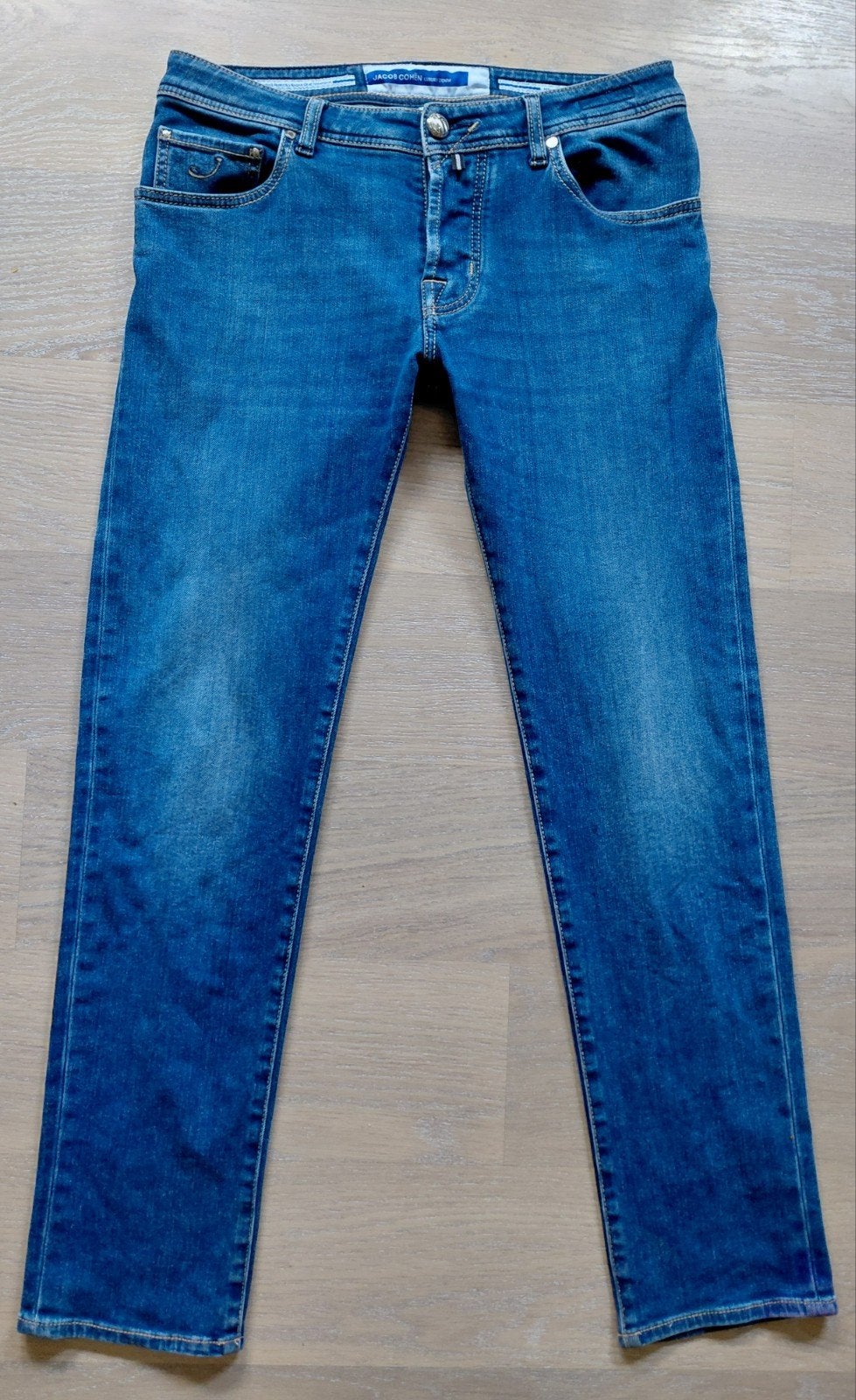 Jacob cohen spijkerbroek nick slim voorheenmodel j622 mt 32, Blauw, W32 (confectie 46) of kleiner, Ophalen of Verzenden, Zo goed als nieuw