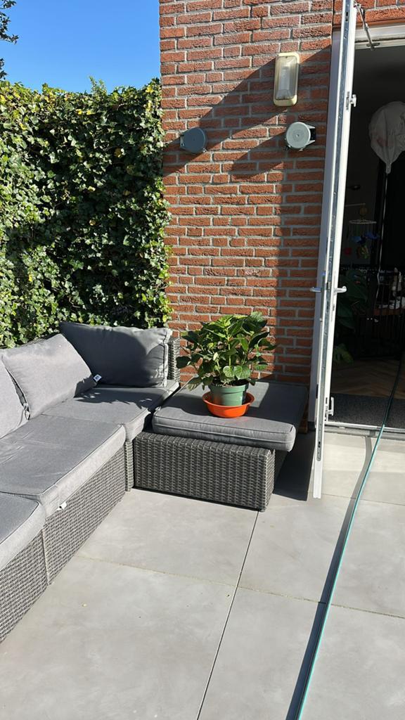 7 keramische terrastegels 80x80 cm – grijs – nette staat, Tuin en Terras, Tegels en Klinkers, Ophalen, Keramiek, 5 tot 10 m², Zo goed als nieuw