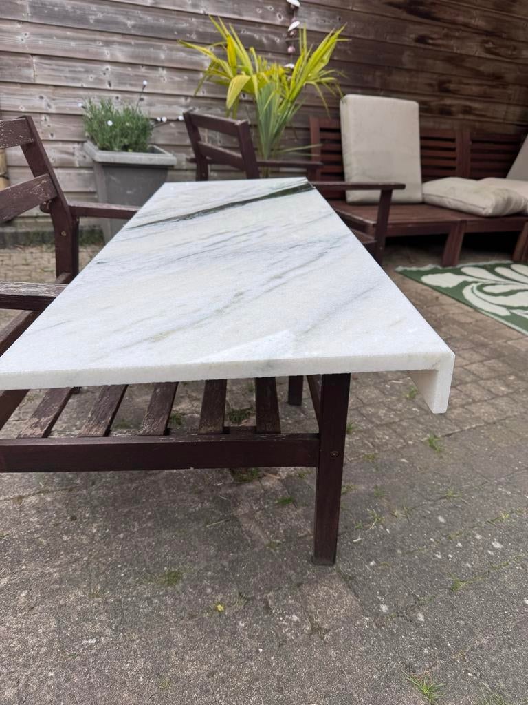Marmeren blad, Huis en Inrichting, Tafels | Salontafels, Nieuw, Minder dan 50 cm, 100 tot 150 cm, 100 tot 150 cm, Rechthoekig
