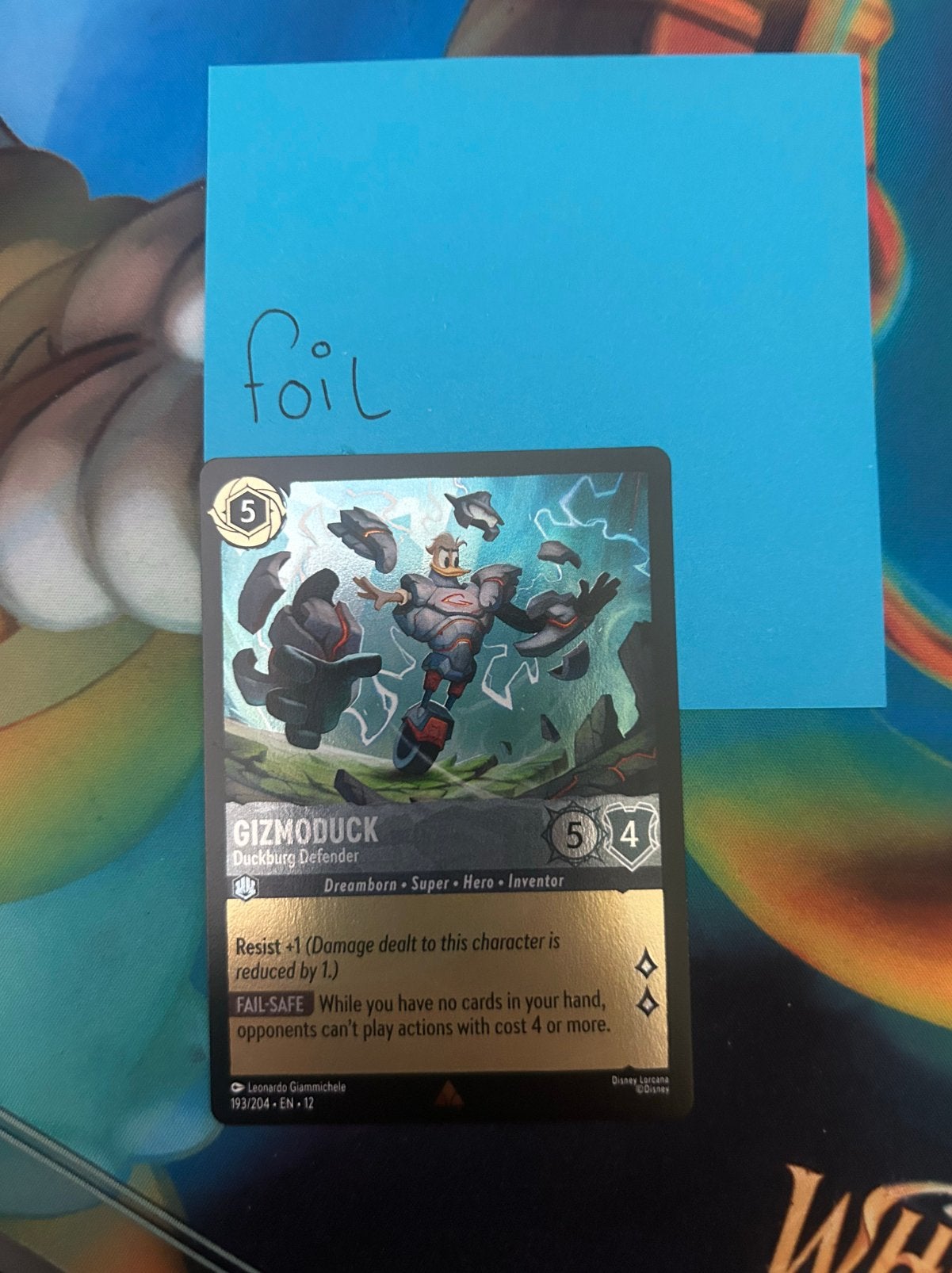 Gizmoduck duckburg defender foil, Ophalen of Verzenden, Nieuw