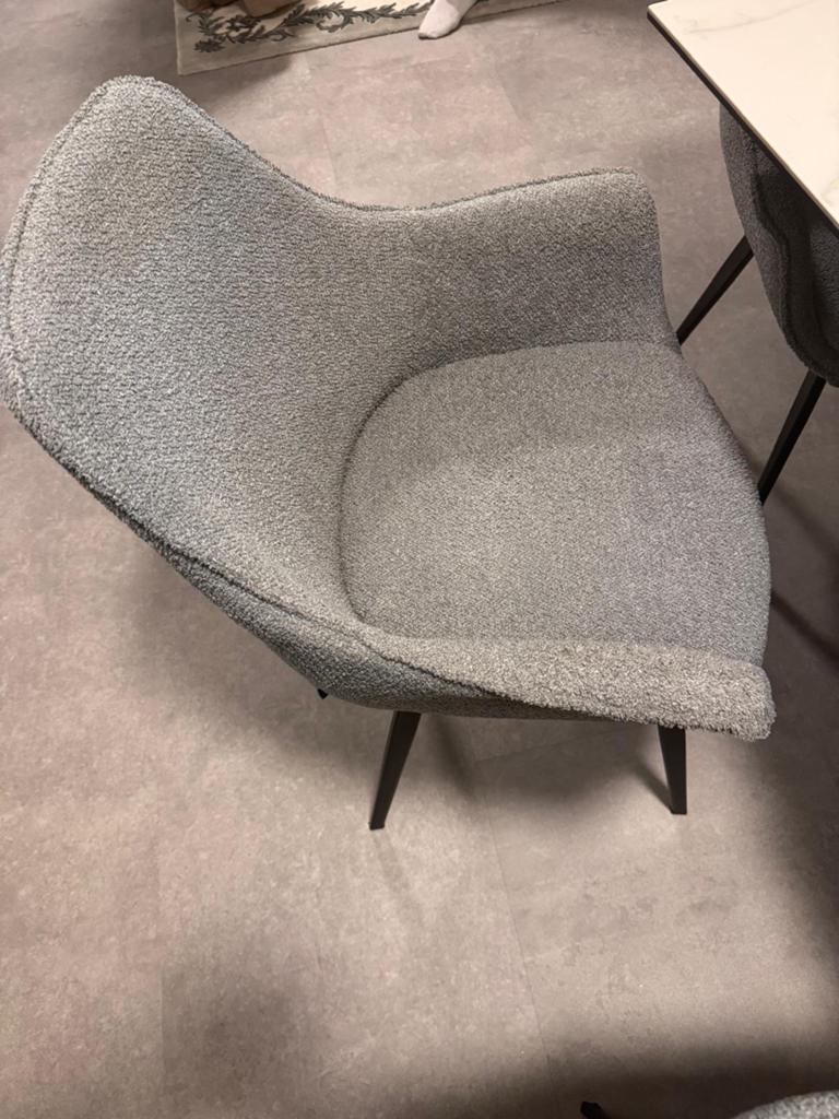 4 stuks stoelen grijs, Ophalen of Verzenden, Zo goed als nieuw, Eén, Stof