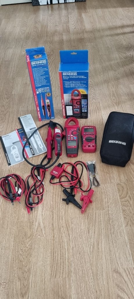 Benning - Duspol - Multimeter - (PV) Amperetang, Doe-het-zelf en Verbouw, Ophalen of Verzenden, Zo goed als nieuw, Multimeter