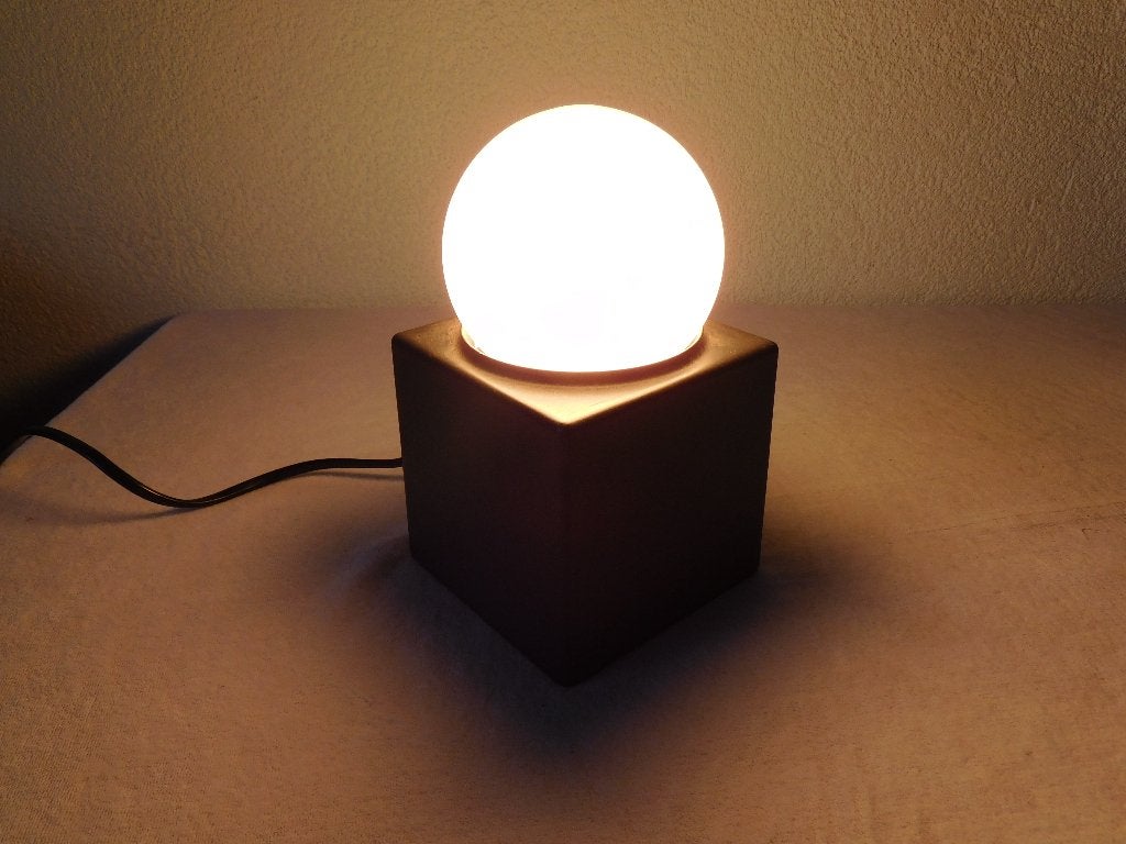 Vintage Space Age kubuslamp van Philips met bollamp, "eye ba, Verzamelen, Ophalen of Verzenden, Huis en Inrichting