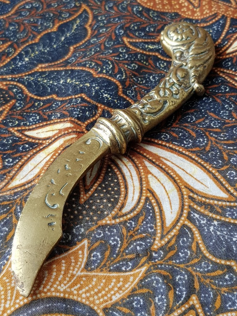 Mooie antieke briefopener uit Engeland 15 cm. uit 1850., Antiek en Kunst, Antiek | Koper en Brons, Ophalen of Verzenden, Koper