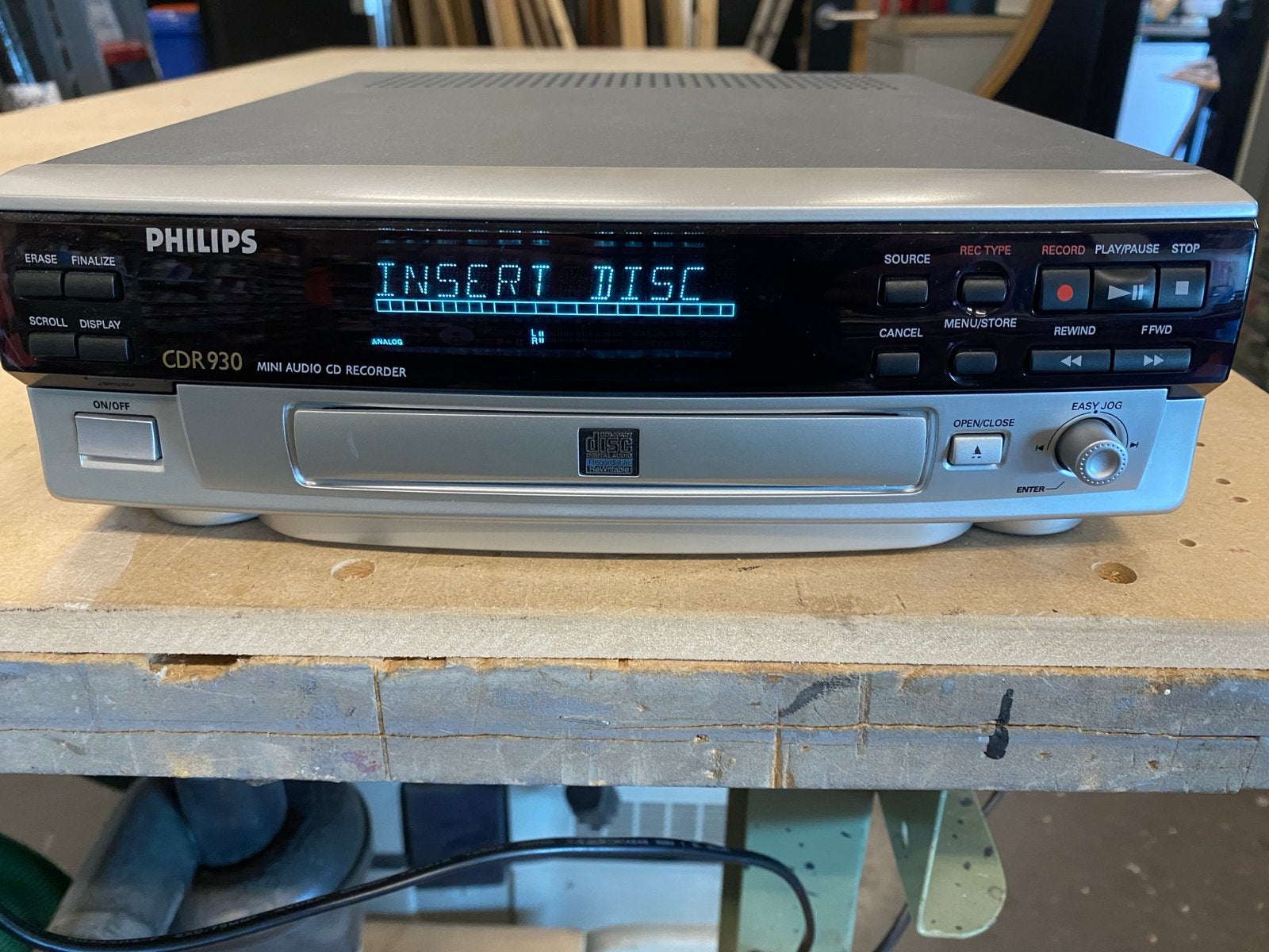 Philips CDR930 Mini Audio CD Recorder defect, Audio, Tv en Foto, Cd-spelers, Ophalen of Verzenden, Gebruikt, Philips
