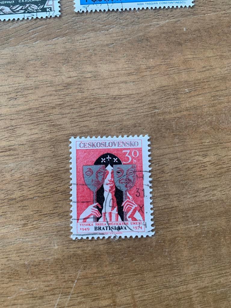 Tsjechoslowakije postzegel 1974 - VŠMU Bratislava, Ophalen of Verzenden, Na 1940, Postfris